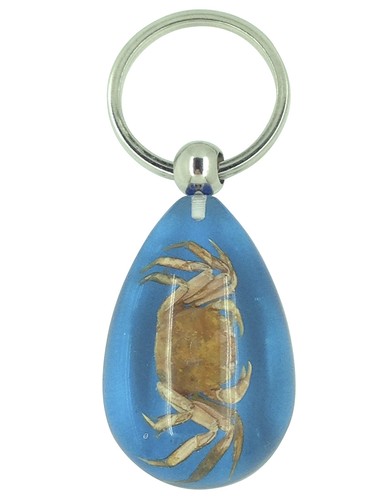 Real crab keyring blue - real,