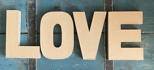 Papier mache love letters - 3d,