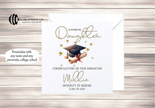 Personalised graduation card - personalised,