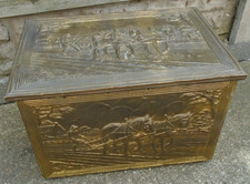 Vintage brass wood coal - vintage,