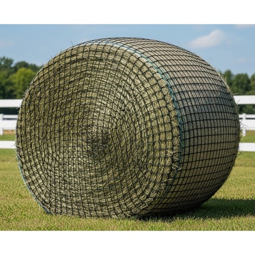 Round bale hay net - x,