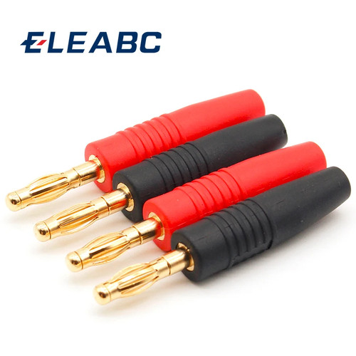 4pcs new 4mm plugs gold - 4pcs,