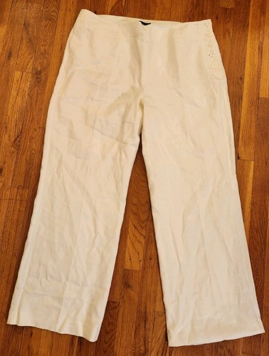 Talbots white linen - talbots,