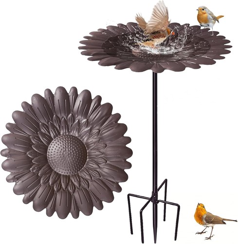 Metal bird bath - metal,