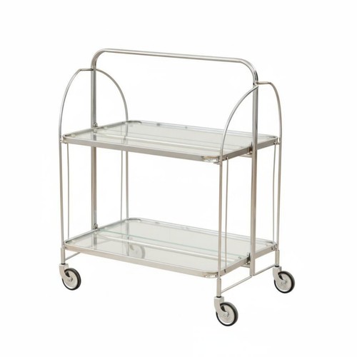 Folding fluted glass trolley - fluted,