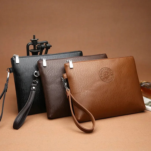 Men leather clutch wallet - men's,