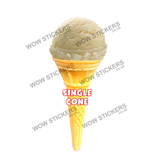 Ice cream van sticker - , single