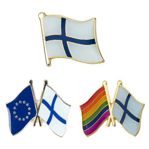 Finland flag pin badges - finland,