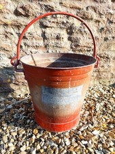 Red fire bucket vtg 5cm - bucket,