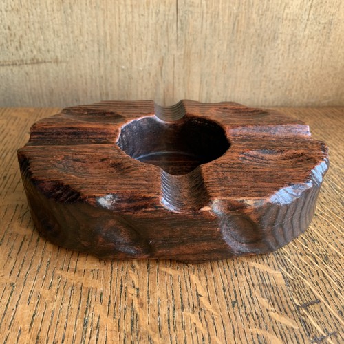 Wood ashtray wooden - ashtray, hand