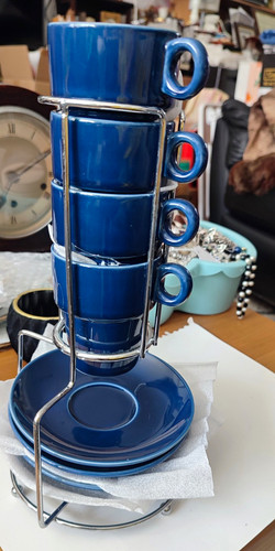 Blue ceramic espresso - blue,