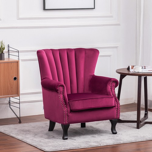 Wine red occasional velvet - red,