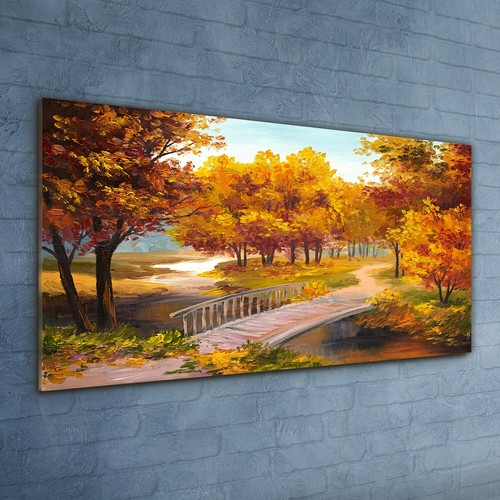Painting park trees autumn - trees,