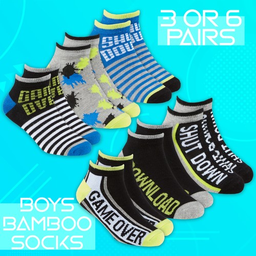 Pairs kids boys bamboo - bamboo, socks