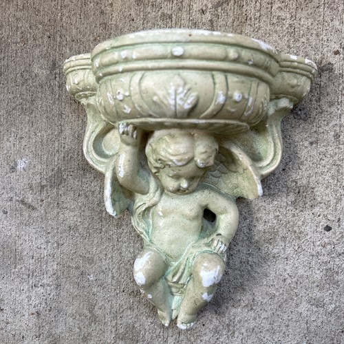Vintage concrete cherub - vintage,