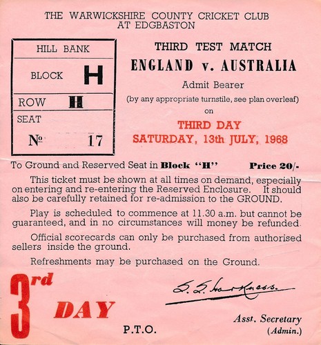 Cricket ticket england v - england,