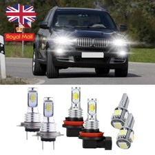 For BMW X5 E70 - 3570 6X Bright White Xenon LED Low/Fog/Side Headlight Bulbs Set