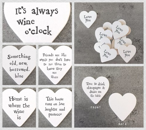 Mini wooden heart - wooden, plaque