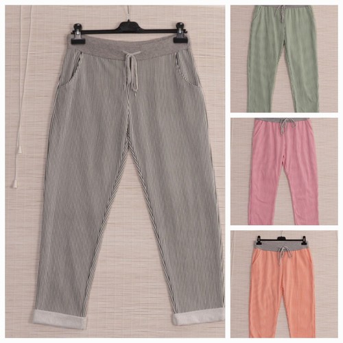 Ladies joggers italian stripy - italian,