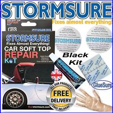 Black Soft Top Car Roof Convertible Repair Kit Includes Glue & Patches Stormsure