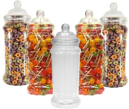 Plastic storage jars - plastic,