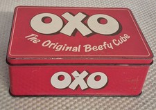 Vintage OXO The Original Beef Cube 48 Cube Metal Storage Tin - 5.5x9x13.5cm