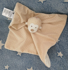 Mothercare Spotty Beige Monkey Jungle Comfort Blanket Baby Comforter Soft Toy