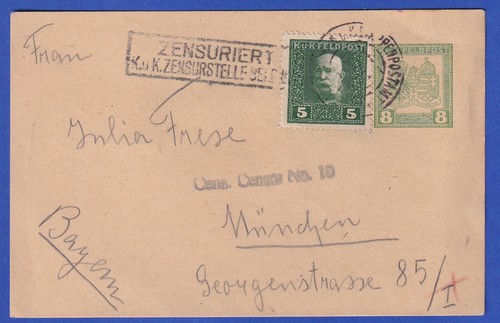 Austria 1917 censored field - austria, ga