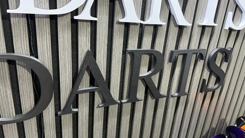 Darts sign for acoustic - for,