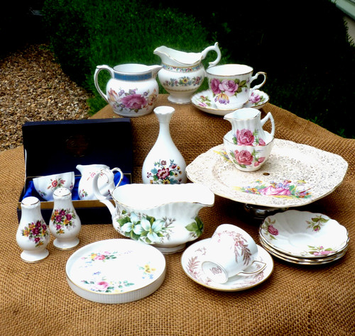 Vase jugs cup saucers - vase,