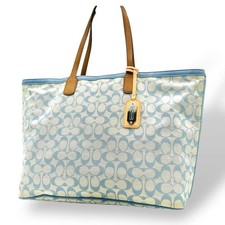 COACH Large Canvas Leather