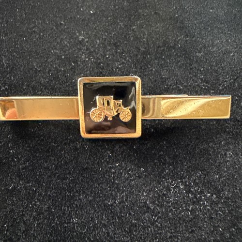 Vintage gold tone black enamel - vintage,