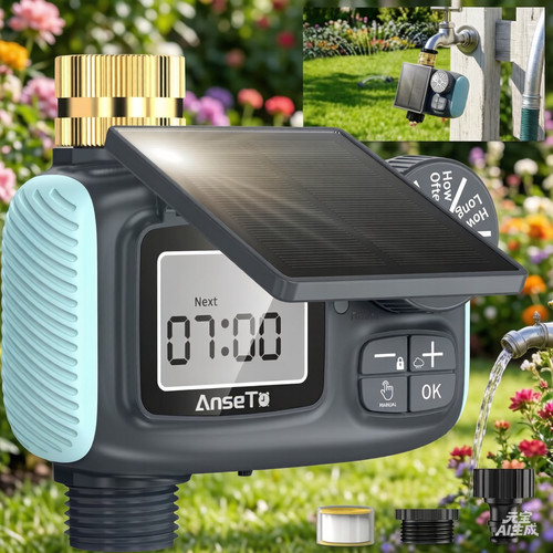 Solar water timer irrigation - water,