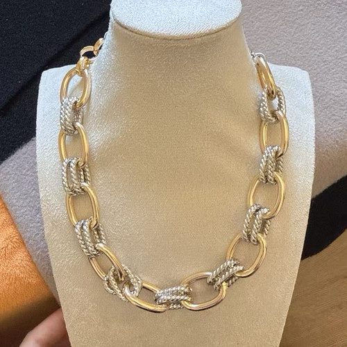 Gold silver tone - &, chunky