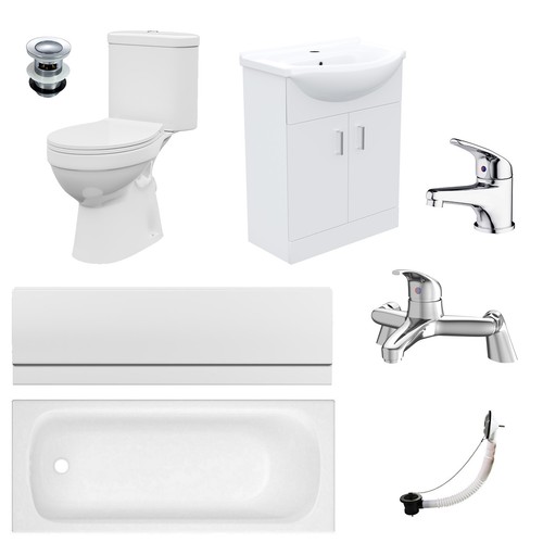 Bathroom suite 1600mm bathtub - bathroom,