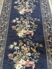 Warner Fabric Mandarin Bay Ancient Shores Blue Pink Cotton remnants £10 per m