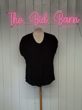 The Masai Clothing Company Blouse Size XL Ladies Black Button Up Viscose Casual 