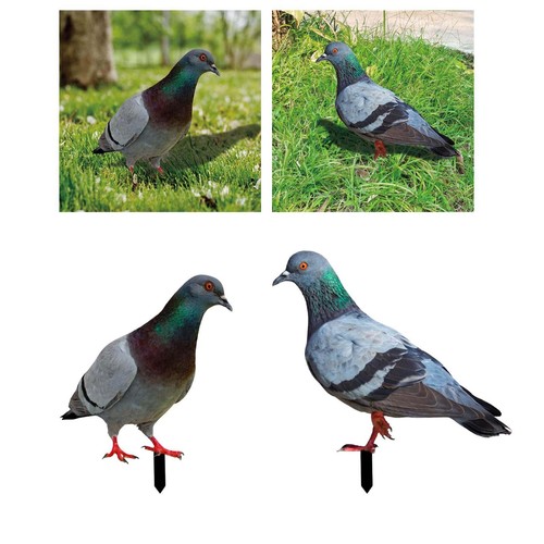 Pigeon garden stake yard art - stake,