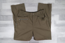 Mens Berghaus Zip Off Trousers Green Khaki Walking Hiking Outdoor W34 L31
