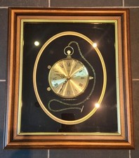Vintage Ken Broadbent Quartz Handmade Pocket Watch Wall Clock Framed Working VGC