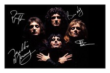 Queen Signed A4 Photo Print Autograph Music Band Album Freddie Mercury Brian May