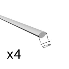 White pvc plastic quadrant - white,