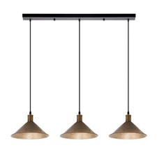 3 Way Vintage Industrial Pendant Light Hanging Retro Lamp LED Ceiling Lights UK