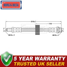 Borg & Beck Rear Brake Hose Fits Ford Mondeo 2000-2007 1S712282AE
