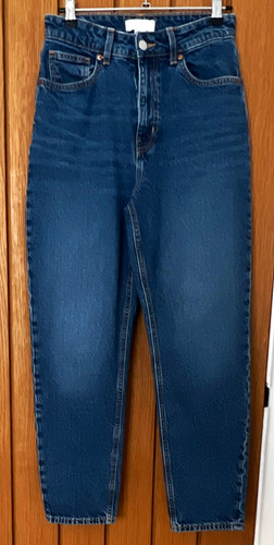 Women blue denim mom - h&m,