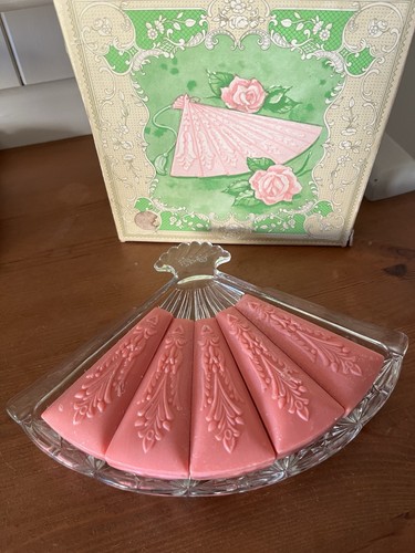 Vintage avon glass fan soap - glass,