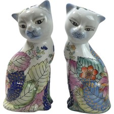 Pair of China Cat Figurines