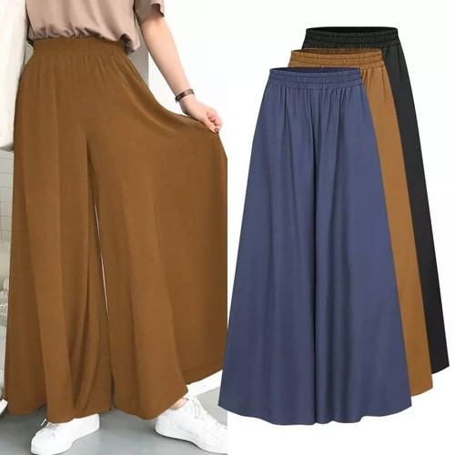 Women loose wide leg trousers - leg,
