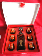 Vintage Set 7 Brown Glass