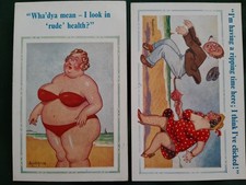 Donald McGill saucy seaside postcards No's 2170 and 2197 - unposted